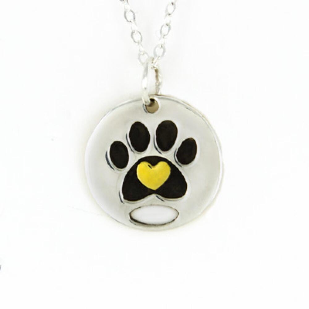 Far Fetched Paw Print with Heart Pendant Only Dog Cat Lover